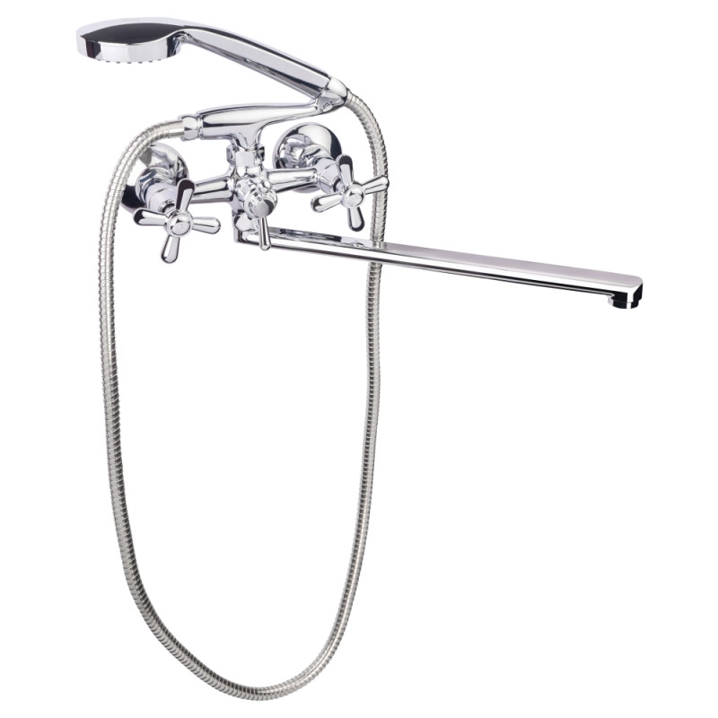 Смеситель для ванны Lidz Dominox 143 (с душевым гарнитуром) Chrome (SD00041633)