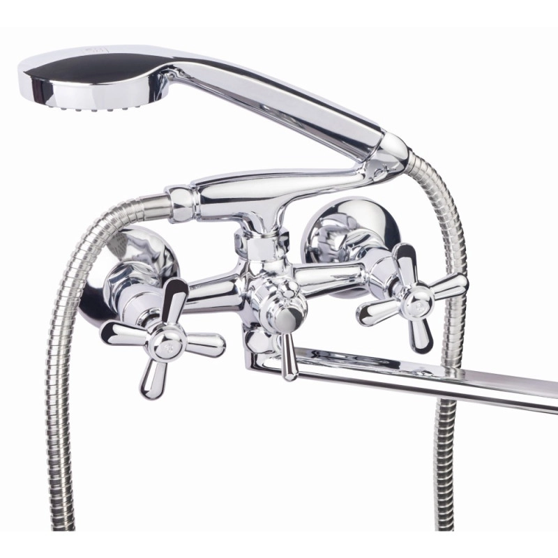Смеситель для ванны Lidz Dominox 143 (с душевым гарнитуром) Chrome (SD00041633) Фото - 4