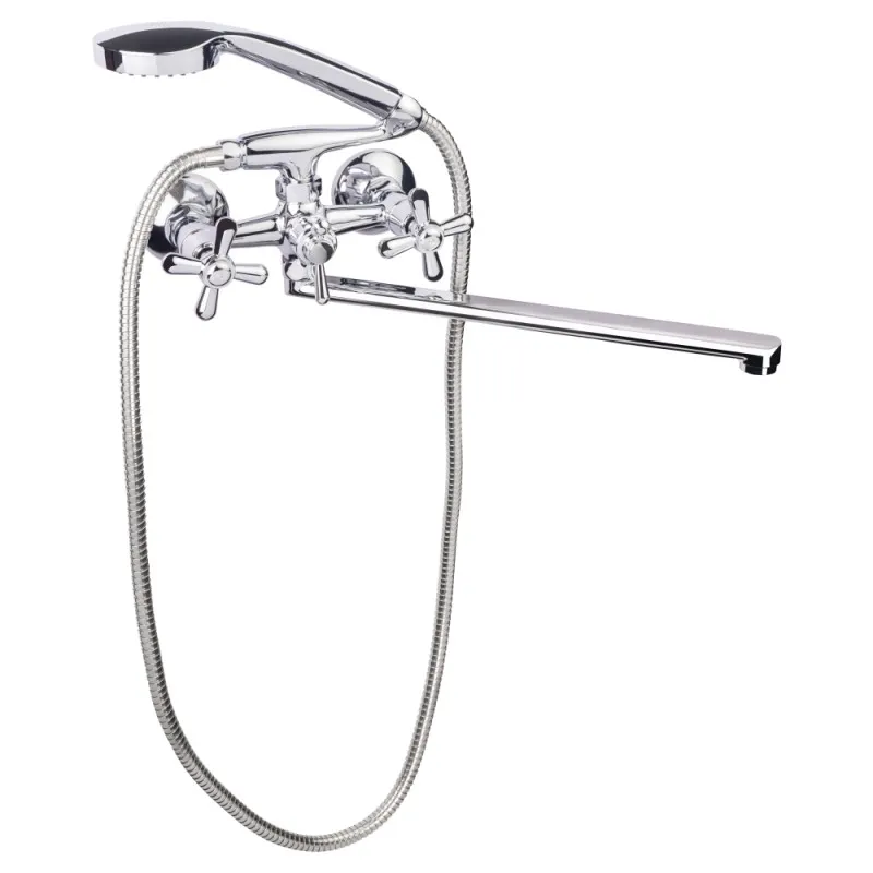Змішувач для ванни Lidz Dominox 143 (з душовим гарнітуром) Chrome (SD00041633)