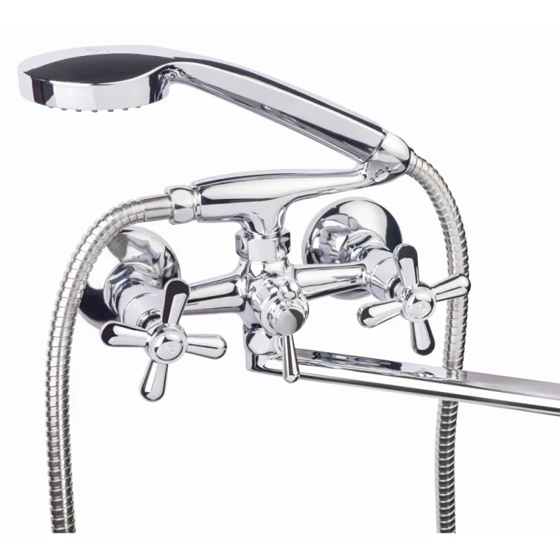 Змішувач для ванни Lidz Dominox 143 (з душовим гарнітуром) Chrome (SD00041633) Фото - 4