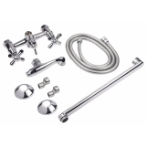 Смеситель для ванны Lidz Dominox 143 (с душевым гарнитуром) Chrome (SD00041633) Фото - 1