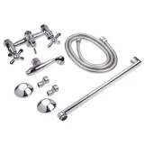 Змішувач для ванни Lidz Dominox 143 (з душовим гарнітуром) Chrome (SD00041633) Фото - 1
