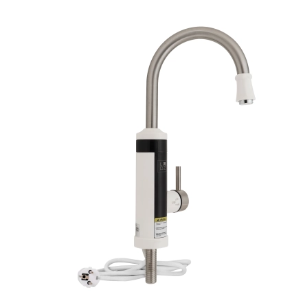 Проточный кран-водонагреватель кухонный Lidz Warm 059 LDWAR059WNK35878 White/Nickel