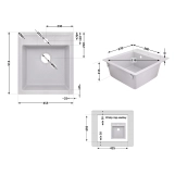 Кухонна мийка Lidz 460х515/200 GRA-09 (LIDZGRA09460515200) Фото - 1