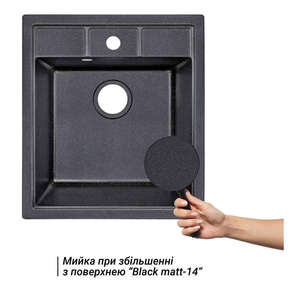 Кухонная мойка Lidz 460х515/200 BLM-14 (LIDZBLM14460515200) Фото - 2