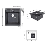 Кухонная мойка Lidz 460х515/200 BLM-14 (LIDZBLM14460515200) Фото - 1