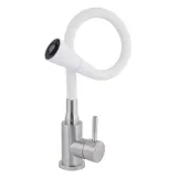 Смеситель для кухни Lidz Aria 015F31 с гибким изливом (k35) LDARI015F31WNK36981 White/Nickel Фото - 2