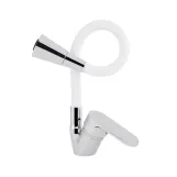 Змішувач для кухні Lidz Tani 008F3 з гнучким виливом (k40) LDTAN008F3WCR37037 Chrome/White Фото - 2