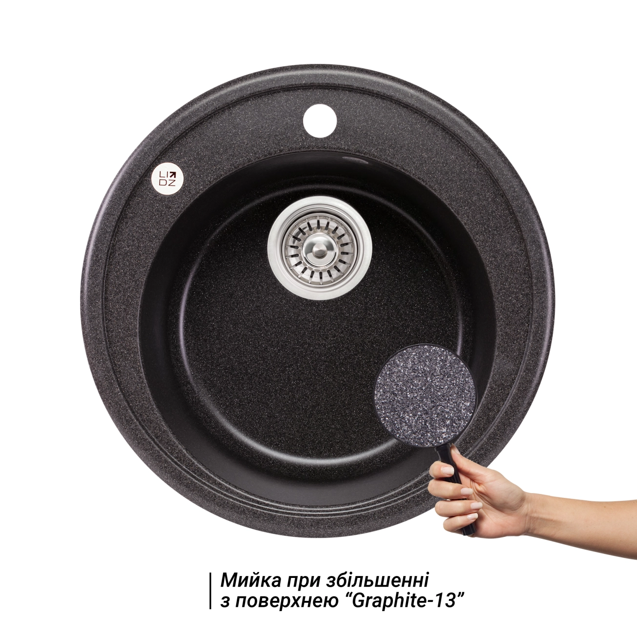 Кухонная мойка Lidz D510/200 GRF-13 (LIDZGRF13D510200) Фото - 2