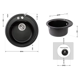 Кухонна мийка Lidz D510/200 BLM-14 (LIDZBLM14D510200) Фото - 1