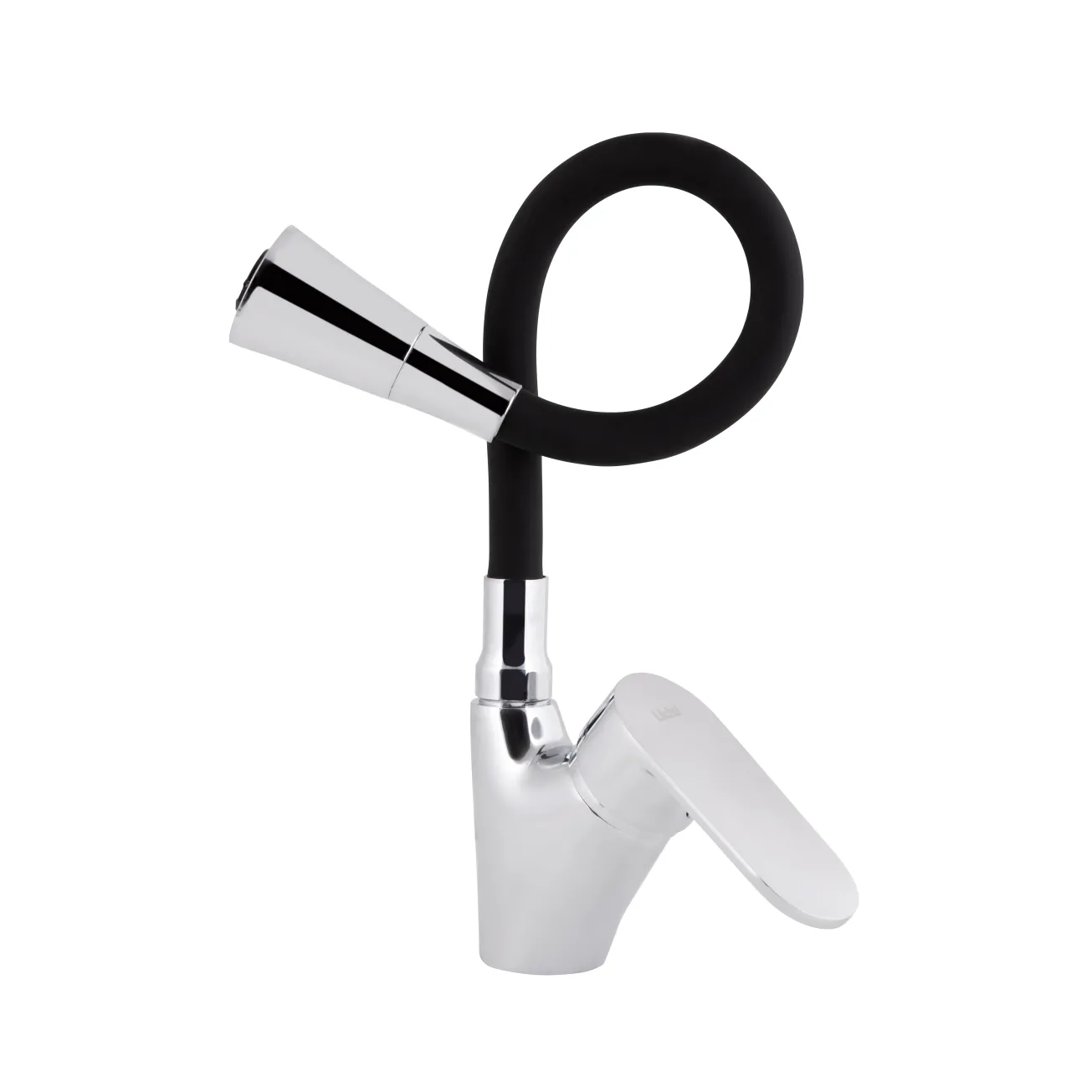 Змішувач для кухні Lidz Tani 007F3 з гнучким виливом (k40) LDTAN007F3BCR37649 Chrome/Black Фото - 2