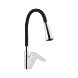 Смеситель для кухни Lidz Tani 007F3 с гибким изливом (k40) LDTAN007F3BCR37649 Chrome/Black