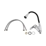 Змішувач для кухні Lidz Tani 007F3 з гнучким виливом (k40) LDTAN007F3BCR37649 Chrome/Black Фото - 4