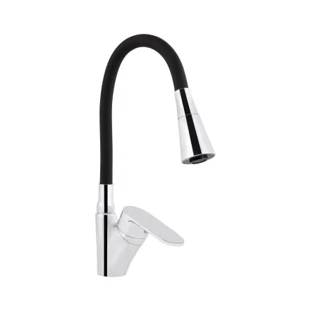 Смеситель для кухни Lidz Tani 007F3 с гибким изливом (k40) LDTAN007F3BCR37649 Chrome/Black