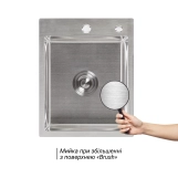 Мийка для кухні інтегрована Lidz Handmade H4050 (LDH4050BRU39258) Brushed Steel 3,0/1,0 мм Фото - 2