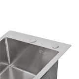 Мийка для кухні інтегрована Lidz Handmade H4050 (LDH4050BRU39258) Brushed Steel 3,0/1,0 мм Фото - 5
