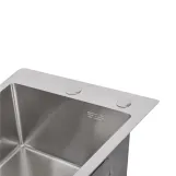 Мойка для кухни интегрированная Lidz Handmade H4050 (LDH4050BRU39258) Brushed Steel 3,0/1,0 мм Фото - 5