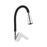 Смеситель для кухни Lidz Tani 008F3 с гибким изливом (k40) LDTAN008F3BCR39484 Chrome/Black