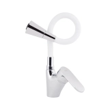 Змішувач для кухні Lidz Tani 007F3 з гнучким виливом (k40) LDTAN007F3WCR40423 Chrome/White Фото - 2