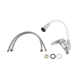 Змішувач для кухні Lidz Tani 007F3 з гнучким виливом (k40) LDTAN007F3WCR40423 Chrome/White Фото - 4