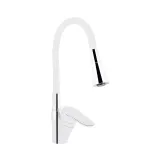 Смеситель для кухни Lidz Tani 007F3 с гибким изливом (k40) LDTAN007F3WCR40423 Chrome/White