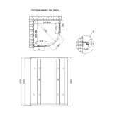 Душевая кабина Lidz Latwa SC90x90.SAT.HIGH.GR, стекло тонированное 4 мм без поддона Фото - 1