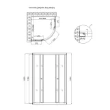 Душевая кабина Lidz Latwa SC90x90.SAT.LOW.GR, стекло тонированное 4 мм без поддона Фото - 1