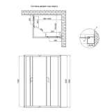 Душова кабіна без піддону Lidz Wawel SC100x80.SAT.LOW.FR, прямокутна (SD00047618) Фото - 6