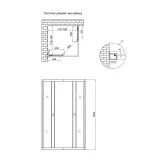 Душова кабіна Lidz Wawel SC80x80.SAT.LOW.GR, скло тоноване 4 мм без піддона Фото - 1