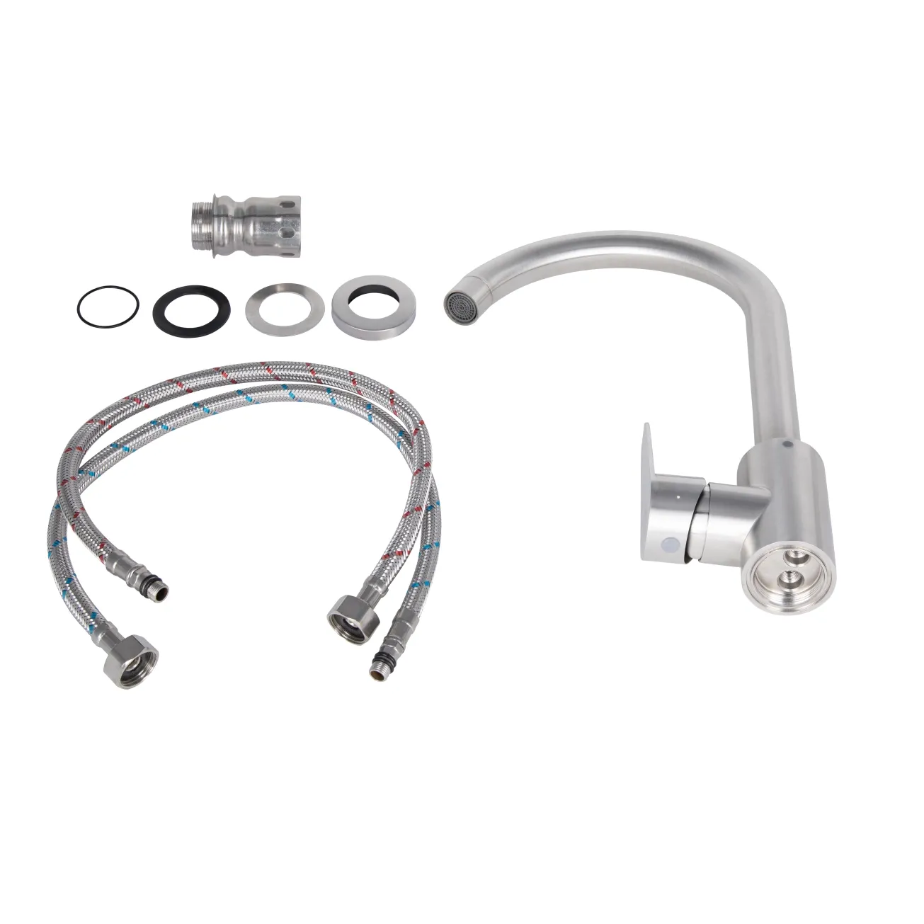 Смеситель для кухни Lidz Vida 015F (k35) LDVID015FNKS43355 Nickel Фото - 2