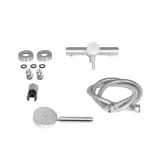 Змішувач для душу Lidz Aria 010 (з душовим гарнітуром) (k35) LDARI010NKS43361 Nickel Фото - 3