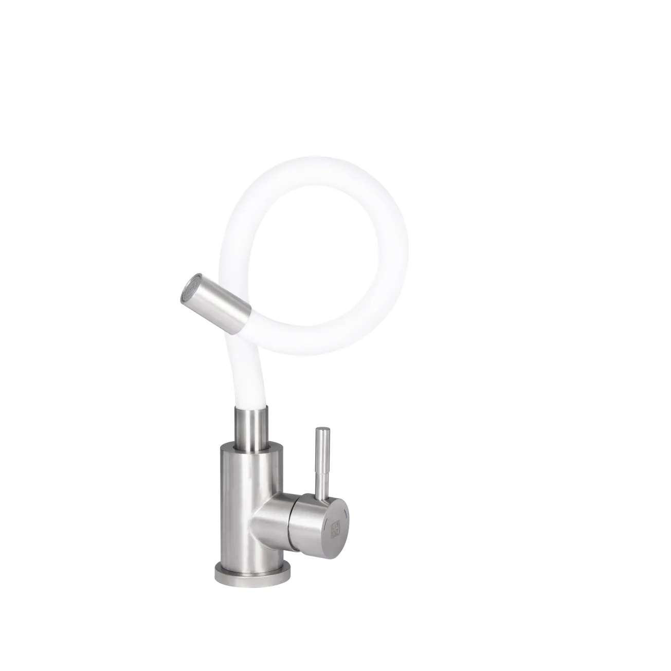 Смеситель для кухни Lidz Aria 015F3 с гибким изливом (k35) LDARI015F3WHI43362 White/Nickel Фото - 2