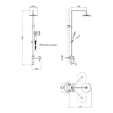 Душова система для кабіни Lidz Aria 1032 Nickel (SD00049495) Фото - 9