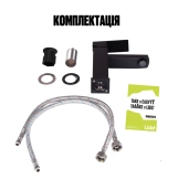 Смеситель для раковины Lidz Kubis 001F (k35) LDKUB001FBLA43376 Black Фото - 5