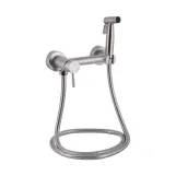 Набор для гигиенического душа со смесителем Lidz Aria 110 округлый LDARI110NKS43393 Nickel