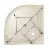 Душевой поддон Lidz Kapielka ST90x90x14 низкий, полукруглый, диаметр слива 52 мм  Фото - 3