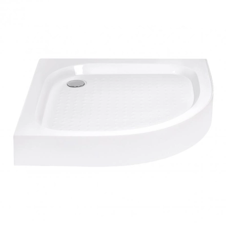 Душевой поддон Lidz Kapielka ST90x90x14 низкий, полукруглый, диаметр слива 52 мм 