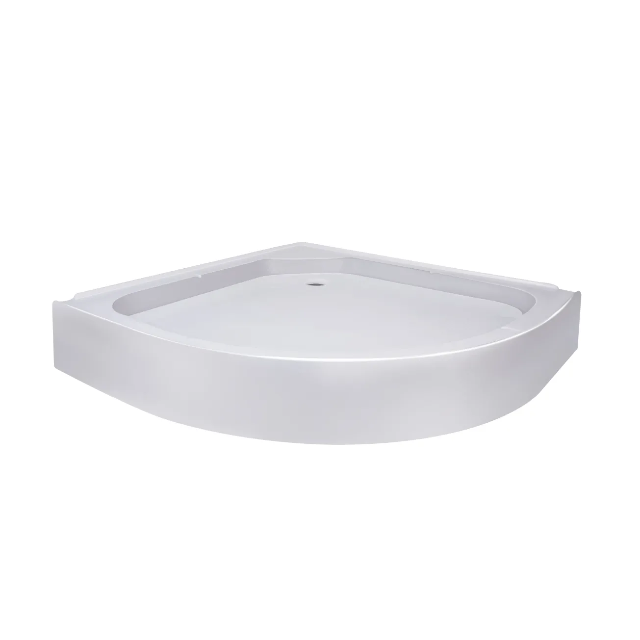 Душевой поддон Lidz KAPIELKA ST80x80x14 низкий, полукруглый, диаметр слива 52 мм Фото - 2