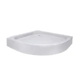 Душевой поддон Lidz KAPIELKA ST80x80x14 низкий, полукруглый, диаметр слива 52 мм Фото - 2