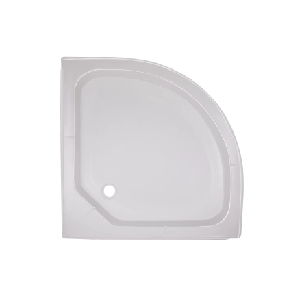 Душевой поддон Lidz KAPIELKA ST80x80x14 низкий, полукруглый, диаметр слива 52 мм