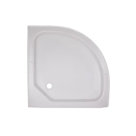 Душевой поддон Lidz KAPIELKA ST80x80x14 низкий, полукруглый, диаметр слива 52 мм