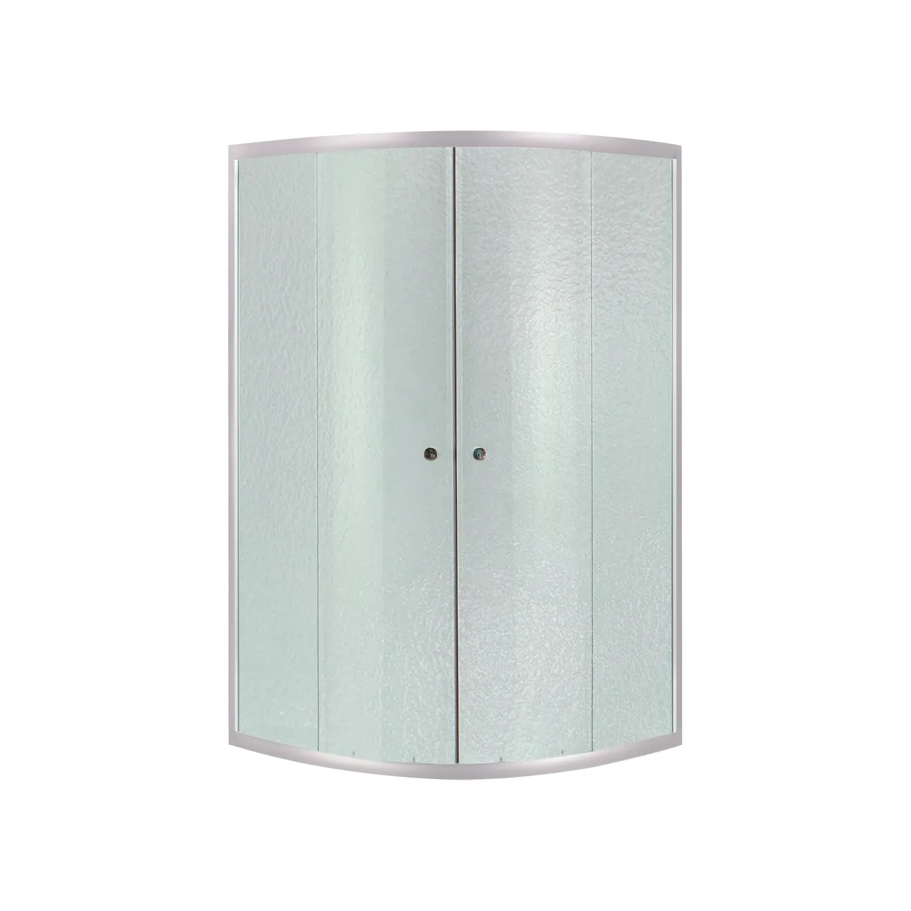 Душова кабіна Latwa SC90x90.SAT.MID.FR полукругла, скло Frost 4 мм + Душовий піддон KAPIELKA ST90x90x26, з панеллю Lidz Фото - 2