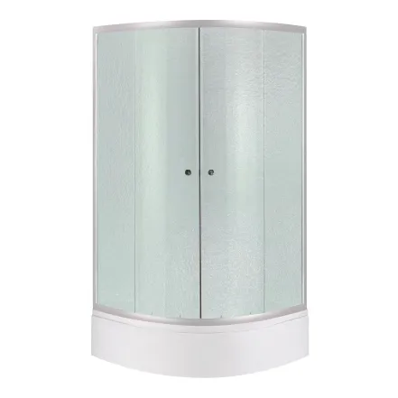 Душевая кабина Latwa SC90x90.SAT.MID.FR полукруглая, стекло Frost 4 мм + Душевой поддон KAPIELKA ST90x90x26, с панелью Lidz