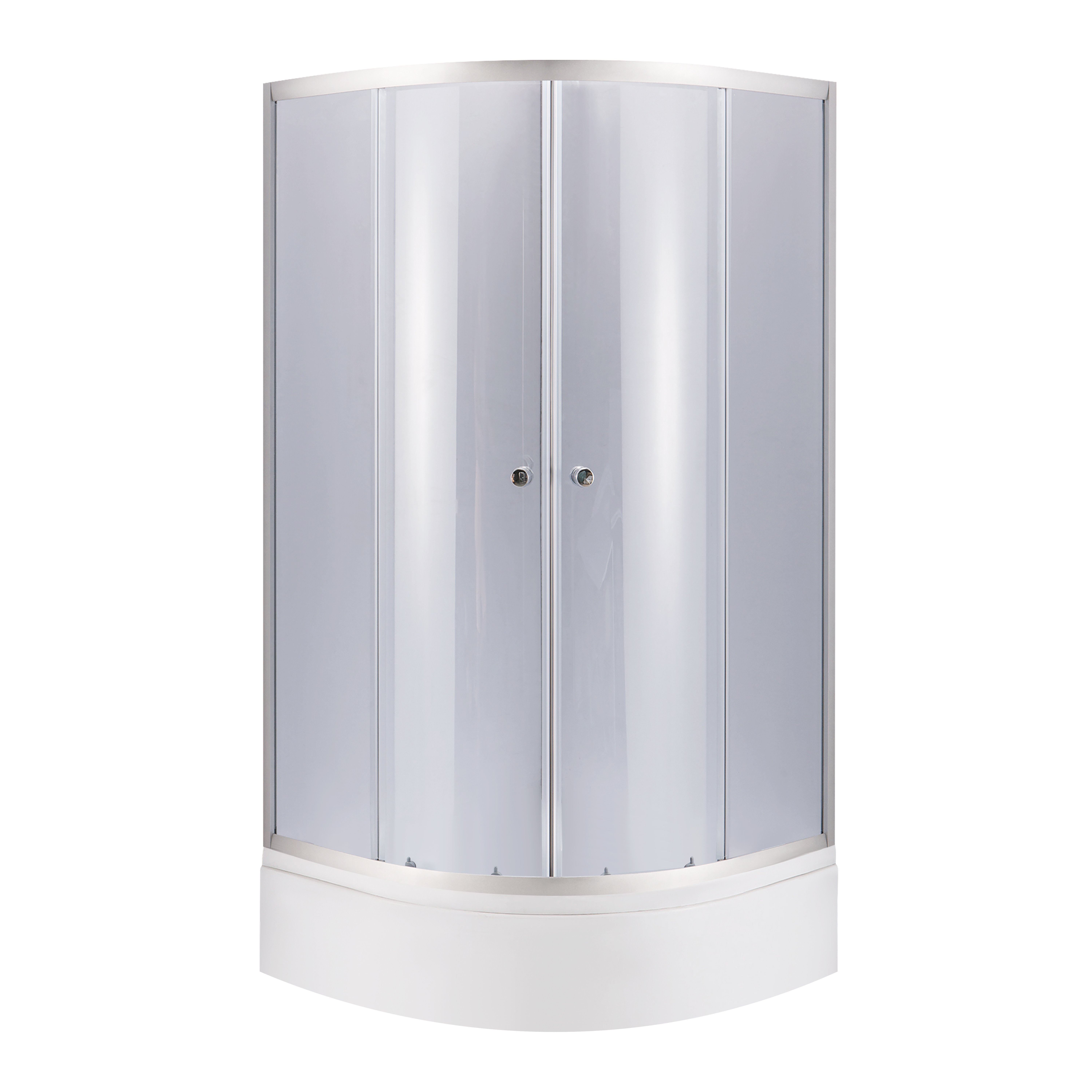 Душевая кабина Latwa SC90x90.SAT.MID.GR полукруглая, стекло тон. 4 мм + Душевой поддон KAPIELKA ST90x90x26, с панелью Lidz