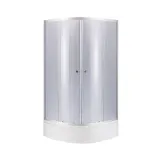 Душевая кабина Latwa SC80x80.SAT.MID.GR полукруглая, стекло тон. 4 мм + Душевой поддон KAPIELKA ST80x80x26, с панелью Lidz