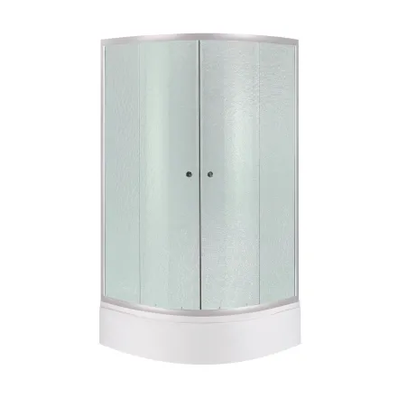 Душевая кабина Latwa SC80x80.SAT.MID.FR полукруглая, стекло Frost 4 мм + Душевой поддон KAPIELKA ST80x80x26, с панелью Lidz