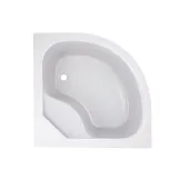 Душова кабіна Latwa SC80x80.SAT.HIGH.GR полукругла, скло тон. 4 мм + Душовий піддон KAPIELKA ST80x80x41, з панеллю Lidz Фото - 8