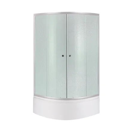 Душевая кабина Latwa SC80x80.SAT.HIGH.FR полукруглая, стекло Frost 4 мм + Душевой поддон KAPIELKA ST80x80x41, с панелью Lidz