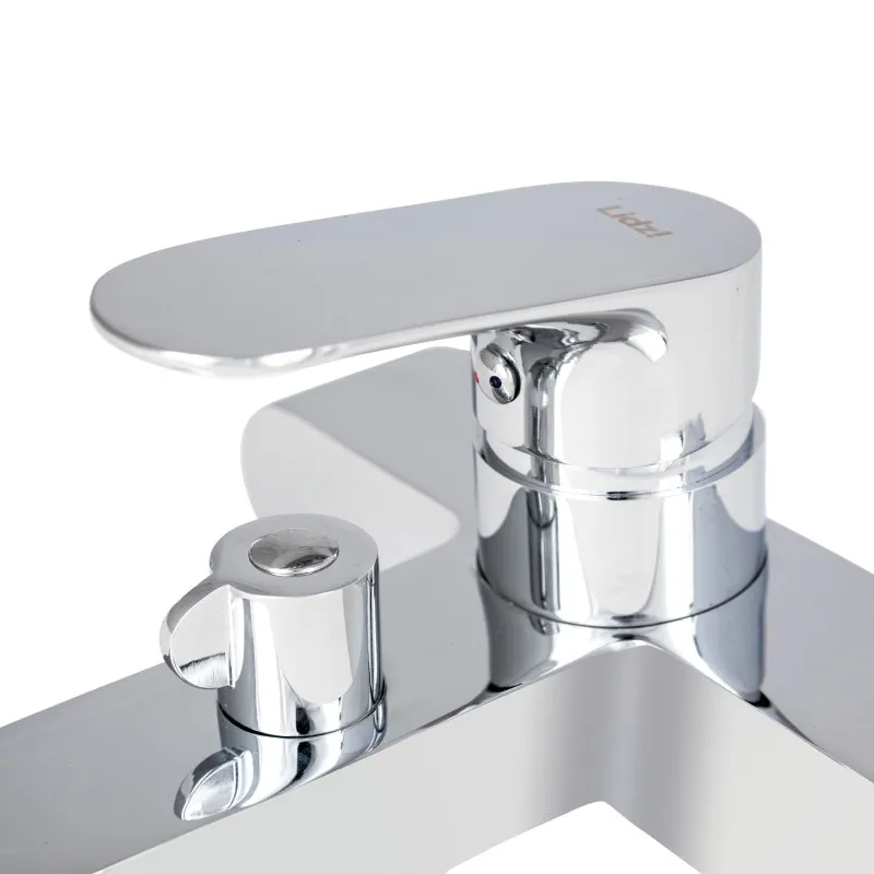 Змішувач для ванни Lidz Arrow 0061 (з душовим гарнітуром) Chrome (SD00051080) Фото - 3
