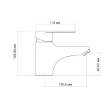 Змішувач для умивальника Lidz Tani 001F Хром (SD00051081) Фото - 1